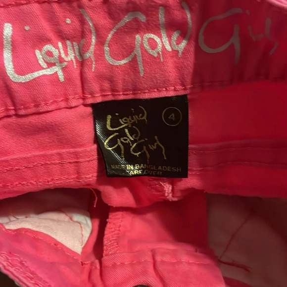 Liquid Gold Girl Pink‎ Bling Pants Size 4 - Picture 7 of 9